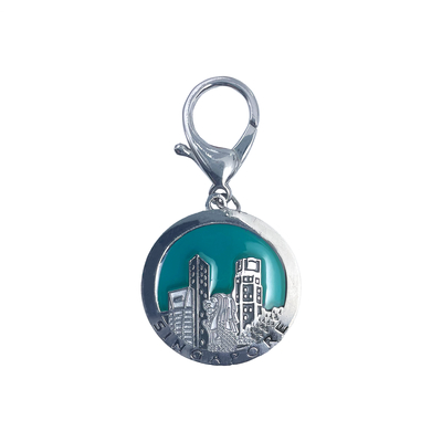 خرید Singapore Shiny Silver Translucent Enamels Keychain – A Stunning Tribute to Urban Elegance تولید آنلاین