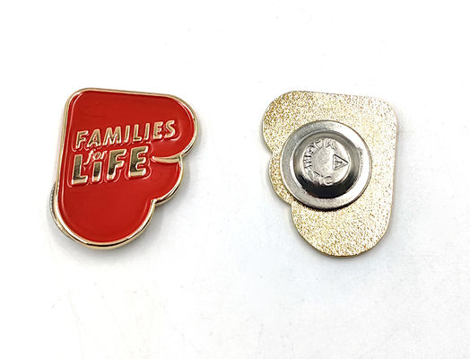 خرید Shiny Gold Red Soft Enamel Badge with Magnetic Clasp for Custom Emblem/Lapel Pin Collection Available in 1 Inch Size تولید آنلاین